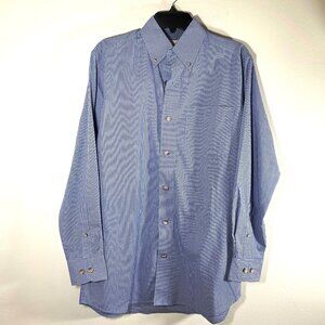 Blue Small Check Pattern Shirt by Backpacker Size Small Like New